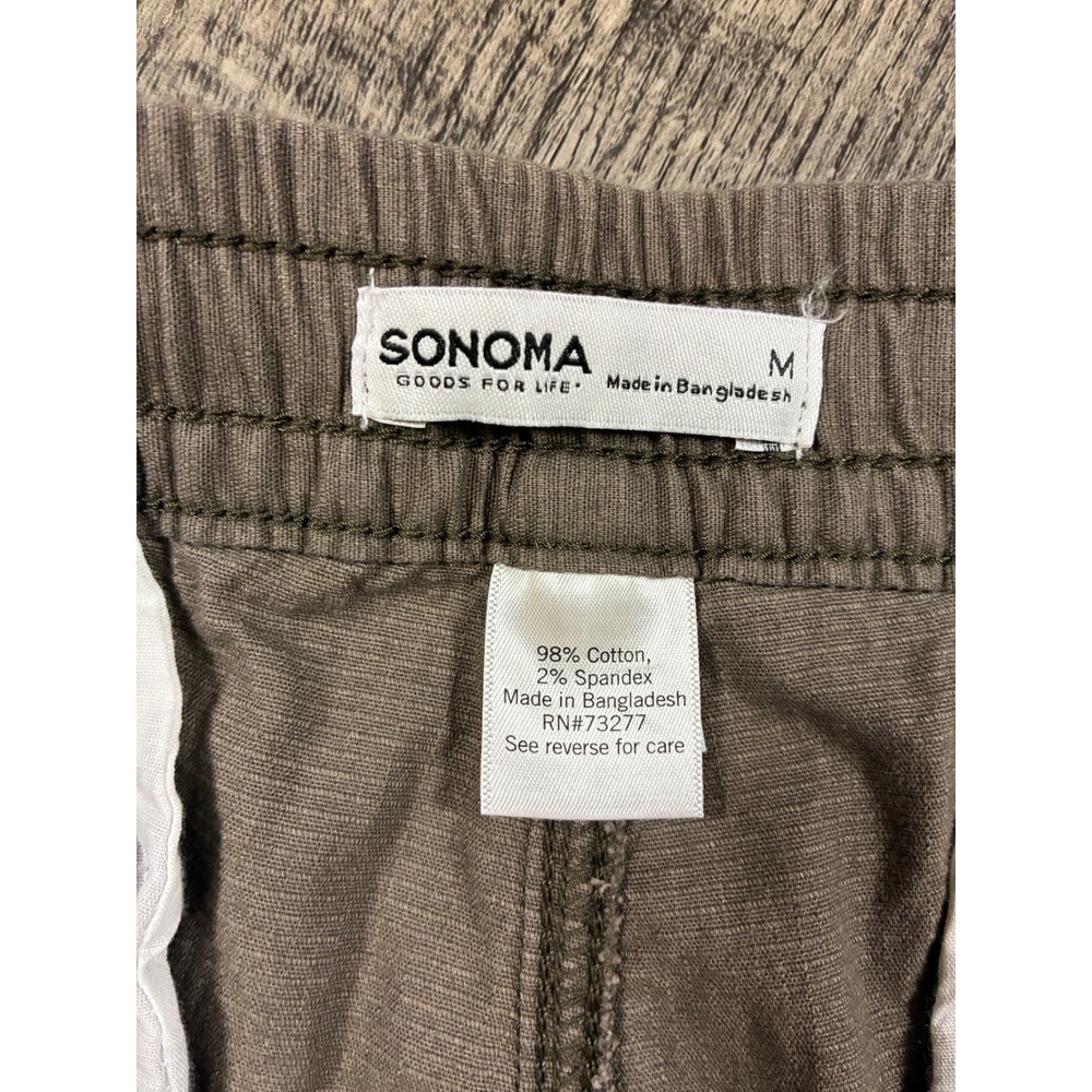 Sonoma Goods For Life The Everyday Tech Pant Size M Straight Leg Olive Brown - Picture 4 of 9